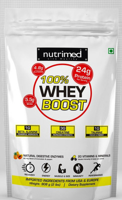 

Nutrimed 100% Whey Boost 2 lbs (with Enzymes) Whey Protein(908 g, Cola Pinch)