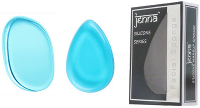 

Jenna Silicone Makeup Sponge - Beauty Sponge for Makeup, Concealer and Foundation – Make Up Applicator for Cosmetic Blending (BlueDrop BlueLeaf)