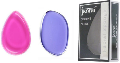 

Jenna Silicone Makeup Sponge - Beauty Sponge for Makeup, Concealer and Foundation – Make Up Applicator for Cosmetic Blending (PurpleLeaf PinkDrop)