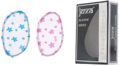 

Jenna Silicone Makeup Sponge - Beauty Sponge for Makeup, Concealer and Foundation – Make Up Applicator for Cosmetic Blending (PinkFlower BlueFlower)