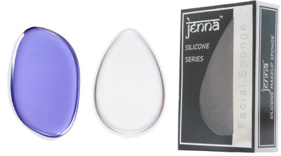 

Jenna Silicone Makeup Sponge - Beauty Sponge for Makeup, Concealer and Foundation – Make Up Applicator for Cosmetic Blending (TransparentDrop PurpleLeaf)