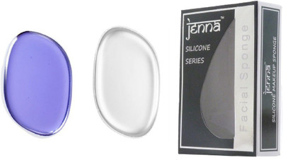 

Jenna Silicone Makeup Sponge - Beauty Sponge for Makeup, Concealer and Foundation – Make Up Applicator for Cosmetic Blending (TransparentLeaf PurpleLeaf)