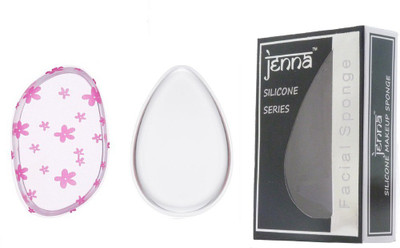 

Jenna Silicone Makeup Sponge - Beauty Sponge for Makeup, Concealer and Foundation – Make Up Applicator for Cosmetic Blending (TransparentDrop PinkFlower)