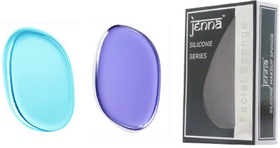

Jenna Silicone Makeup Sponge - Beauty Sponge for Makeup, Concealer and Foundation – Make Up Applicator for Cosmetic Blending (PurpleLeaf BlueLeaf)