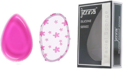 

Jenna Silicone Makeup Sponge - Beauty Sponge for Makeup, Concealer and Foundation – Make Up Applicator for Cosmetic Blending (PinkFlower PinkDrop)