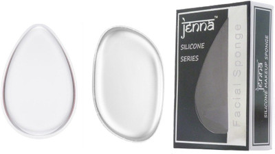 

Jenna Silicone Makeup Sponge - Beauty Sponge for Makeup, Concealer and Foundation – Make Up Applicator for Cosmetic Blending (TransparentLeaf TransparentDrop)
