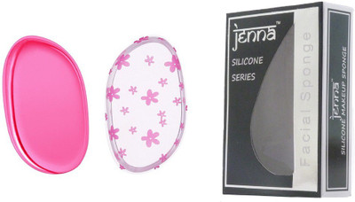 

Jenna Silicone Makeup Sponge - Beauty Sponge for Makeup, Concealer and Foundation – Make Up Applicator for Cosmetic Blending (PinkFlower PinkLeaf)
