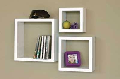 

Wallshelf na MDF Wall Shelf(Number of Shelves - 3, White)