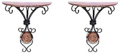 Desi Karigar Wooden, Iron Wall Shelf(Number of Shelves - 2)