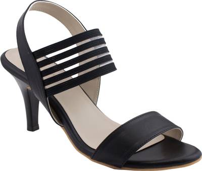 MONROW Women Black Heels
