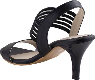 MONROW Women Black Heels