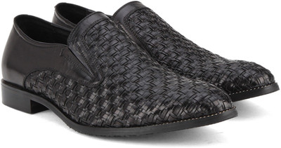 

Pavers England Genuine Leather Slip On For Men(Black