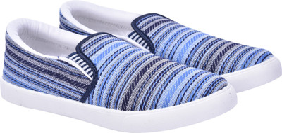 

Walkjump printed casuals,summer slip ons,canvas shoes,mocassin, new style Loafers For Men(Multicolor, Blue