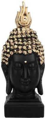 

StatueStudio Resin Indian Craft Buddha Head Décor Statue For Sale Corporate Gifting Item 9" Decorative Showpiece - 22.86 cm(Polyresin, Black)