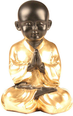 

Apkamart Handicraft Baby Monk Statue - Decorative Showpiece for Home Decoration and Gifts Decorative Showpiece - 18 cm(Polyresin, Multicolor)