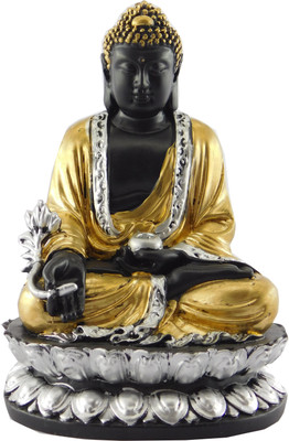 

Chave India Lord Gautam Buddha Statue Giving Teaching Pose Decorative Showpiece - 15 cm(Polypropylene, Multicolor)