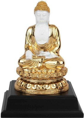 

StatueStudio Polystone Gold Plated Buddhist Deity Buddha Home Decoravtive Idol Gift Statue 6" Decorative Showpiece - 16.51 cm(Polyresin, Gold)