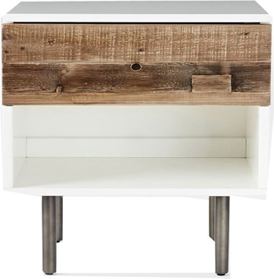

WOOD CREATION Engineered Wood Side Table(Finish Color - White)