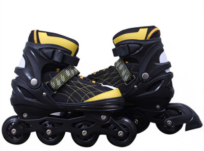 

Running Adjustable In-line Skates - Size 7-9 UK(Black, Yellow)