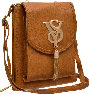 

tap fashion Women Casual Brown PU Sling Bag