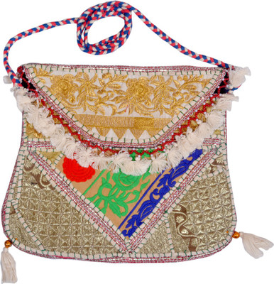 

Shopolics Girls Casual Multicolor Cotton Shoulder Bag