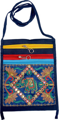 

Shopolics Girls Casual Multicolor Cotton Shoulder Bag