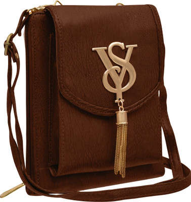 

tap fashion Women Casual Brown PU Sling Bag