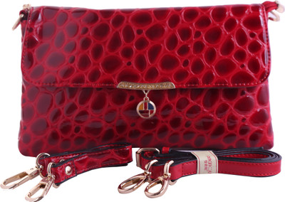 

Indiana Fashion Girls Casual Red PU Sling Bag