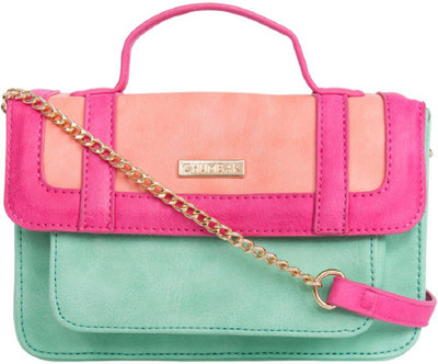 

Chumbak Women Casual Green PU Satchel