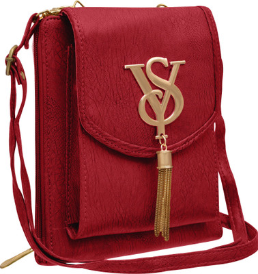 

tap fashion Women Casual Maroon PU Sling Bag