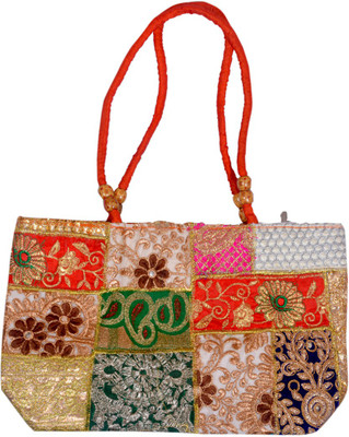 

Shopolics Girls Casual Multicolor Cotton Shoulder Bag