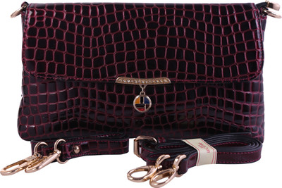 

Indiana Fashion Girls Casual Purple PU Sling Bag