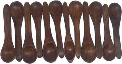 

craftspoint Wooden Soup Spoon Set(Pack of 12)