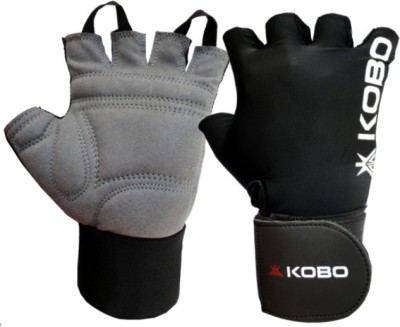 

Kobo Weight Lifting with wrist support Gym & Fitness Gloves (, Grey, Multicolor