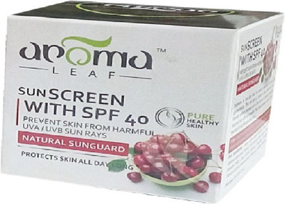 

Aroma leaf Sun Screen cream with SPF 40 - SPF 40 PA+(50 g)
