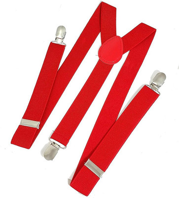 

Kidofash Y- Back Suspenders for Men, Women(Red)