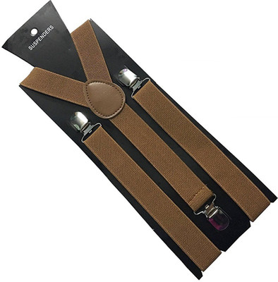 

Kidofash Y- Back Suspenders for Men, Women(Brown)