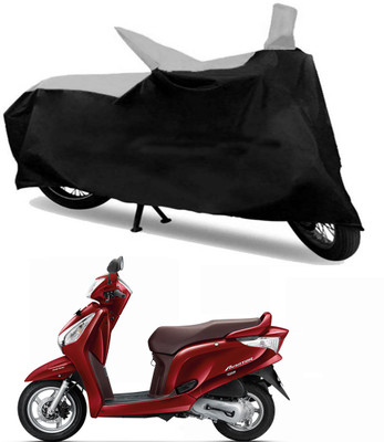 

Ak Kart Two Wheeler Cover for Honda(Aviator, Black, Silver)