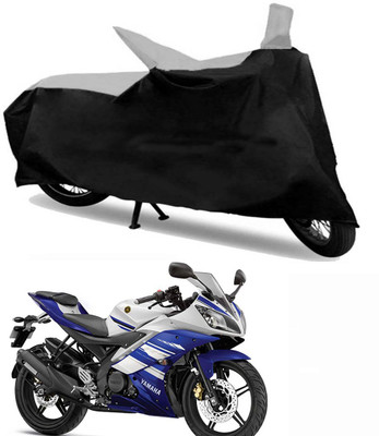 

Ak Kart Two Wheeler Cover for Yamaha(YZF R15 S, Black, Silver)