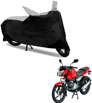 Ak Kart Two Wheeler Cover for Bajaj(Discover 100 DTS-i, Black, Silver)