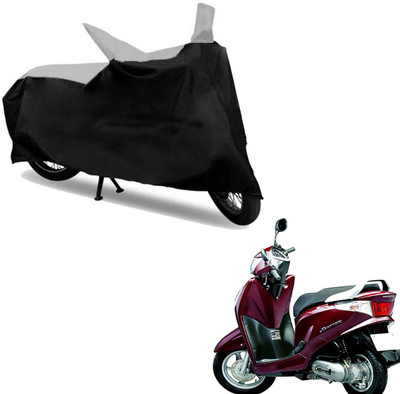 

Ak Kart Two Wheeler Cover for Honda(Activa, Black, Silver)