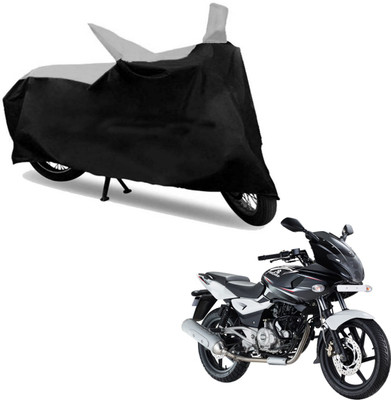 Ak Kart Two Wheeler Cover for Bajaj(Pulsar, Black, Silver)