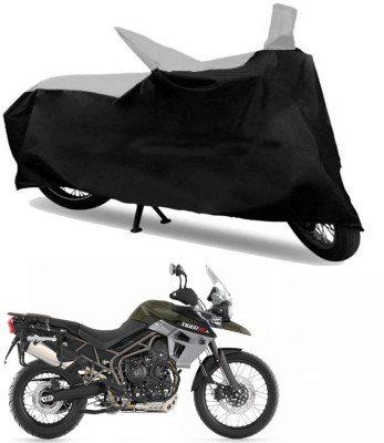 Ak Kart Two Wheeler Cover for Triumph(Tiger 800 XR, Black, Silver)