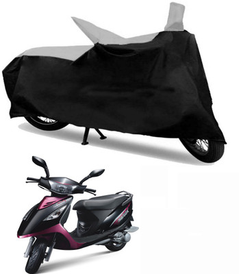 

Ak Kart Two Wheeler Cover for TVS(Streek, Black, Silver)