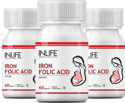 

Inlife Iron Folic Acid, 60 Tablets (3-Pack)(180 No)