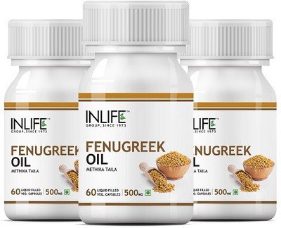 

Inlife Fenugreek Oil Vegetarian 180 Capsules (3-Pack)(180 No)