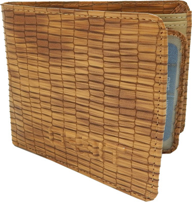 

Orbit Men Tan Genuine Leather, Fabric Wallet(5 Card Slots)