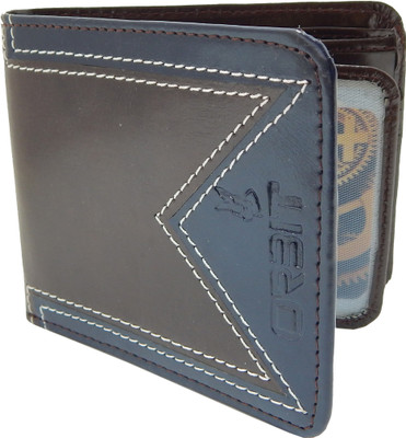

Orbit Men Brown Genuine Leather, Fabric Wallet(5 Card Slots)
