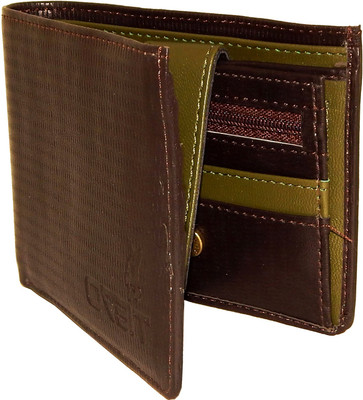 

Orbit Men Brown, Green Genuine Leather, Fabric Wallet(5 Card Slots)
