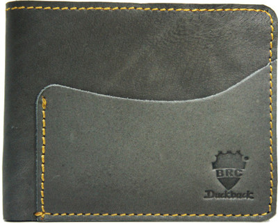 

BRC Duckback Men Grey Genuine Leather Wallet(9 Card Slots)